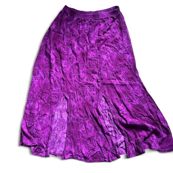 EUC vintage pink paisley midi skirt - Picture 1 of 2